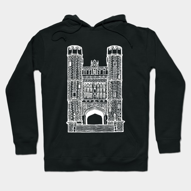 Brookings Hall WUSTL (White) Hoodie by illustravery